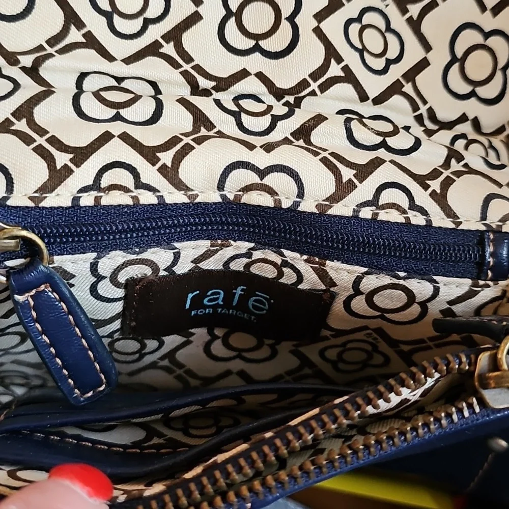 Rafe Blue Faux Leather Double Buckle Clutch Wallet - Picture 4 of 7